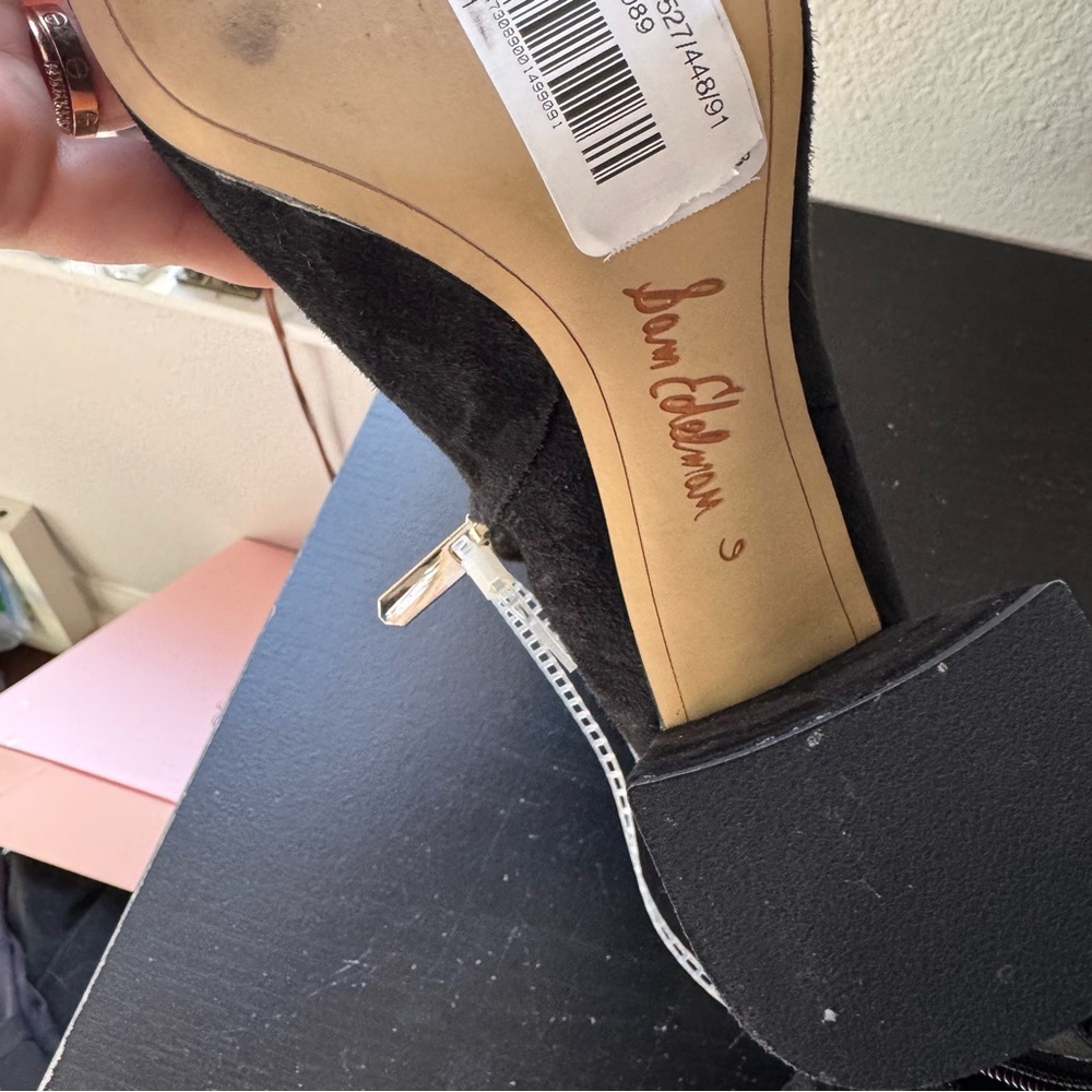 NWT SAM EDELMAN CODIE ANKLE BLACK BOOTIE Sz 6 (NO original box) - Picture 13 of 13